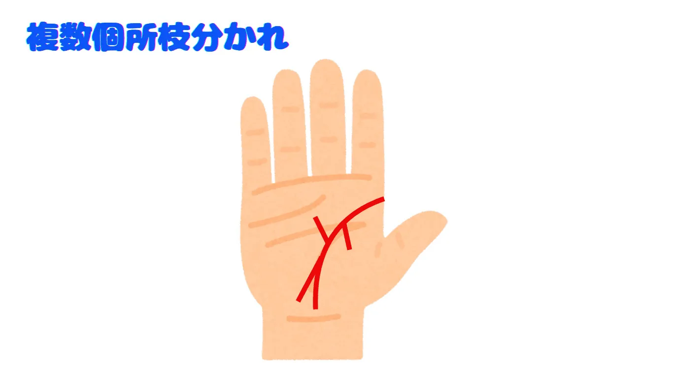 枝分かれ線が複数箇所ある場合の意味は?